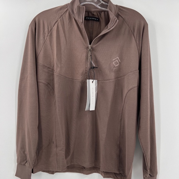 AZTEC DIAMOND LONG SLEEVE MESH SHIRT NEW BROWN MEDIUM - Picture 1 of 10